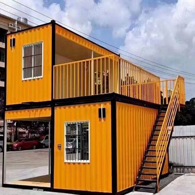 40ft Concrete Prefab Container Houses Assembled Fat Pack Design with Online Support