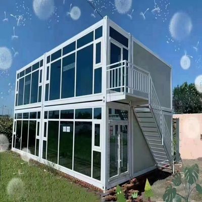 40ft Concrete Prefab Container Houses Assembled Fat Pack Design with Online Support