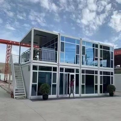 40ft Concrete Prefab Container Houses Assembled Fat Pack Design with Online Support