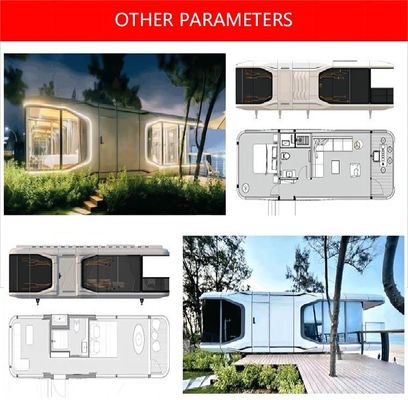Modular Prefab House 2 Bedroom Container Home with Folding Design and Capsule Concept