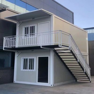 Detachable Container Small 2 Floor Prefab Office Structure Steel Frame for Luxury Office