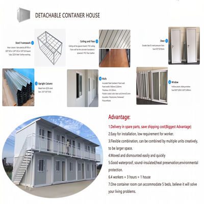 Detachable Container 20ft Luxury Tiny Portable Prefabricated Storage 3 Bedroom Home
