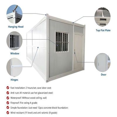 Foldable Modular Home Prefab Mobile Living Container House with Online Technical Support