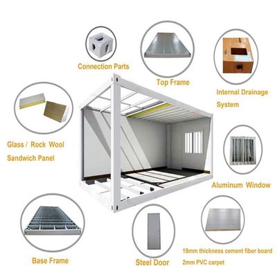 Steel Structure 2 Floor Prefab Container House for Luxurious Restaurant and Office