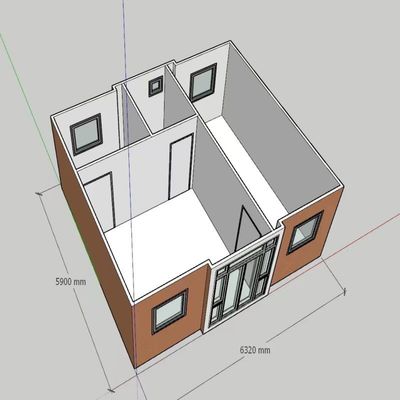 20ft Expandable Container Home 20ft Modular Prefabricated Tiny Living Expanding House