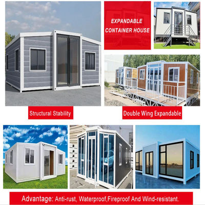 Customized Color 20ft or 40ft Prefab Expandable Folding Container House with 2 Bedrooms