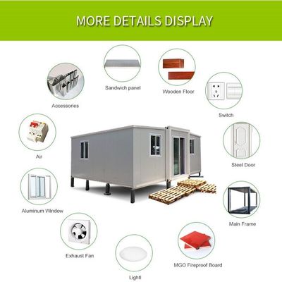 20ft Mobile Steel Frame Sandwich Panel Fast Assemble Modular Prefabricated Houses Shop