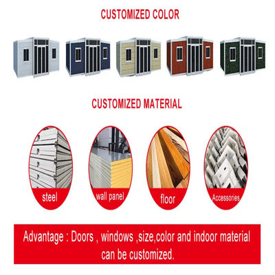40FT Expandable Container House with Full Bathroom and White or Customized Color