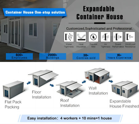 Online Technical Support Prefabricated Expandable Container House for Luxury Living