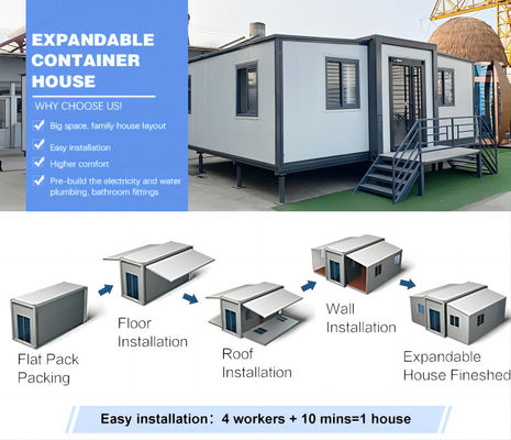 Online Technical Support Prefabricated Expandable Container House for Luxury Living