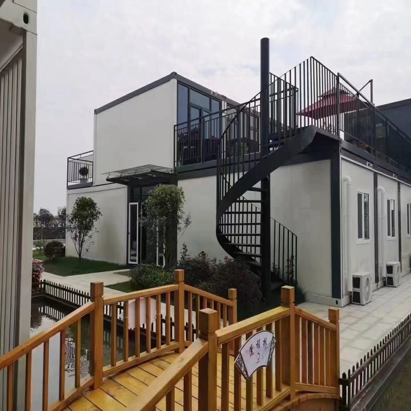 Duplex 4 Bedroom Prefab Home with Aluminum Window Panel and Online Technical Support